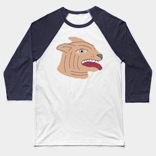 Pixel Art Dog Baseball T-Shirt